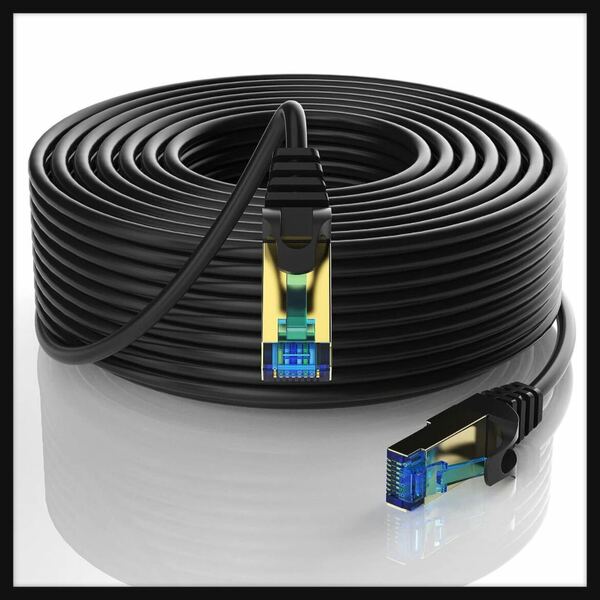 【開封のみ】Soonsoonic★ LANケーブル CAT7 25M カテゴリー7 高速10Gbps/600MHz 有線lan RJ45コネクタ CAT7準拠 イーサネットケーブル 