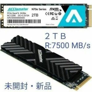 【月末限定値下げ】Acclamator N70E SSD NVMe 2TB PCIe Gen4x4 M.2 R7500 MB/s