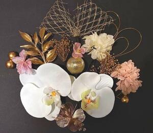. butterfly orchid & Sakura hair ornament wedding coming-of-age ceremony The Seven-Five-Three Festival gorgeous 16ps.@ mizuhiki 5/31