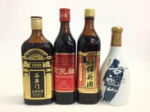 訳あり 一円スタート 中国酒 4本セット 500ml 600ml RW14 重量番号:8