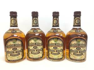  whisky Chivas Reagal 12 year 4 pcs set 750ml 43% weight number :8 (H-2)