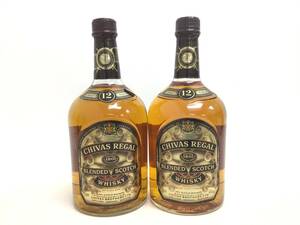  whisky Chivas Reagal 12 year 2 pcs set 1000ml 43% weight number :4 (H-4)