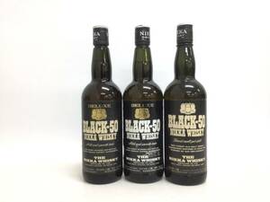 ウイスキー ニッカ BLACK-50 デラックス 3本セット 720ml 重量番号:6(I-3)