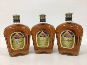  whisky Crown royal fine Deluxe 3 pcs set 1000ml weight number :6(75)