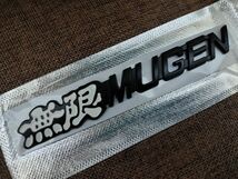 【新製品】ブラック×ホワイト　MUGEN 無限 メタルエンブレム J_画像7