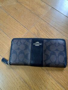 タイムセール！ コーチ COACH 長財布 ラウンドファスナー ブラウン ブラック coach