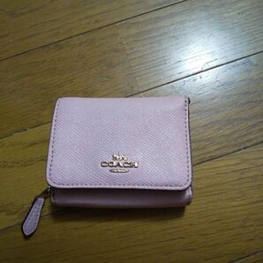 COACH 三つ折り財布 ミニ財布 レッド 3つ折り財布 コーチ ウォレット