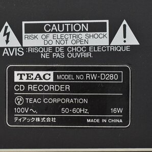 3002 現状品 TEAC RW-D280 ティアック CDレコーダーの画像7