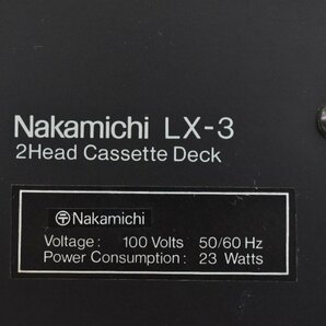 3225 ジャンク品 Nakamichi LX-3 ナカミチ カセットデッキの画像9