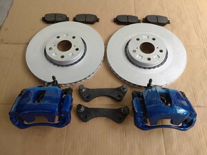 ACR50W GSR50W Estima F large brake caliper OH after cosmic blue painting large ventilated disk rotor heat-resisting silver painting 