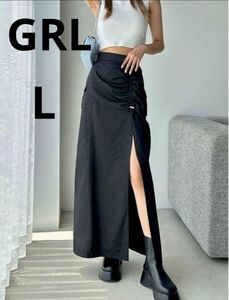 GRL グレイル】ドロストスリットタイトスカート