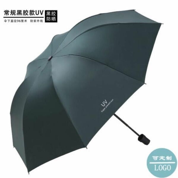 折り畳み傘 UV日傘 ダークグリーン レディース 雨天 晴天兼用 黒 UVカット