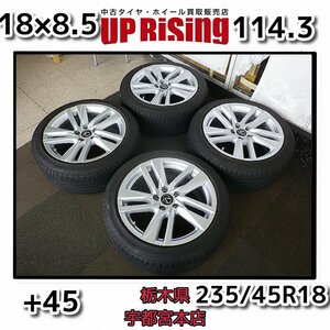 希少!現行型!レクサスIS純正♪18×8.5J/114.3/5H/+45/ハブ60♪ブリヂストン TURANZA T005A 235/45R18 94Y 2022年♪店頭受取歓迎♪R605SS21