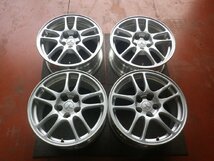 ENKEI製 エンケイ 三菱ランサーエボリューション純正♪17×8j PCD114.3 5H ＋38 ハブ67♪ホイールのみ4本♪店頭受取歓迎♪R605W51_画像2