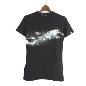  stretch & dry material Mammut MAMMUT short sleeves graphic print T-shirt XS black lady's cut and sewn outdoor 