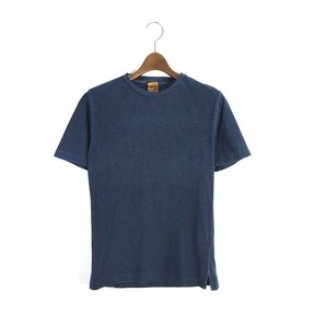 日本製 レアデザイン 45 RPM アールピーエム 半袖 インディゴ染め クルーネック 無地 Tシャツ 1 インディゴ 藍染め 製品染め カットソーの画像1