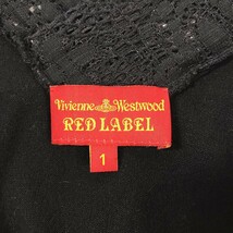 レース刺繍デザイン ヴィヴィアンウエストウッド Vivienne Westwood オーブロゴ刺繍 ボウタイ ニット ジレ ベスト 1 ブラック コルセット_画像3