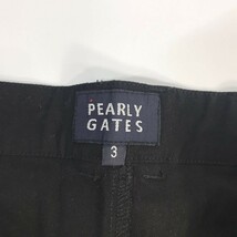 タグ付未使用品 パーリーゲイツ PEARLY GATES ビンテージデザイン ストレッチツイル スリム ロング パンツ 3 ブラック メンズ 黒 チノパン_画像3