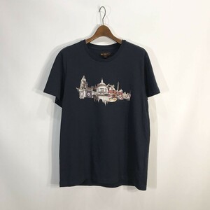 タグ付き未使用品 ベンシャーマン Ben Sherman 半袖 アート系デザイン フォトプリント Tシャツ L ネイビー カットソー モッズ UK