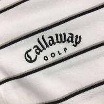 Xシリーズ キャロウェイ Callaway GOLF 半袖 ナローボーダー 鹿の子 ポロ シャツ L ホワイト系 メンズ ゴルフ ウェア シャツ トップス_画像5