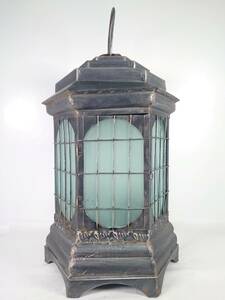 [ retro goods ] Showa Retro candle lantern ... exist frame equipment ornament abrasion glass entering 