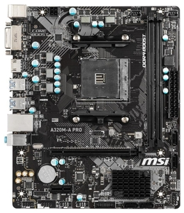 MSI A320M-A PRO AM4 AMD A320 SATA 6Gb/s USB 3.0 Micro ATX AMD Motherboard