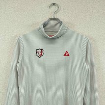 le coq sportif ルコックスポルティフ 長袖インナー アンダー ボーダー サイズM グレー トップス スポーツ レディース ヴィンテージ ネ_画像3