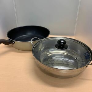 y051609m 【 和平フレイズ たっぷり深型 フライパン 28cm 】 【 カクセー(Kakusee) 卓上鍋 ちゃんこ鍋 26cm 4~6名用 】 ガスHI 対応 セット