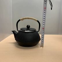 y052104m 鉄瓶 南部鉄瓶 ih対応 直火可 やかん 鉄びん 鉄器 鋳物 茶道道具 鉄分補給 伝統工芸品_画像10