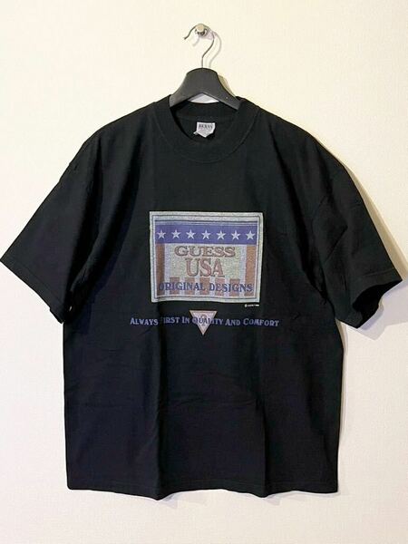 VINTAGE / GUESS / プリントTシャツ / SIZE:M(L-XL相当) / USA製 / BLACK / ゲス / 90s / 1994コピーライト / 古着 ヴィンテージ / 美品