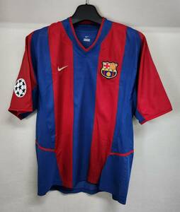 02-03バルセロナ FC Barcelona(H)#34イニエスタ INIESTA 選手用半袖 nike正規 CL仕様 L