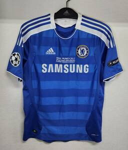 11-12 チェルシーCFC Chelsea(H)＃11 ドログバ Drogba 半袖 adidas CL決勝戦仕様 M