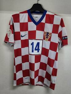 ユーロ08 クロアチア Croatia(H)＃14 モドリッチ Modric 半袖 nike正規 EURO2008 M