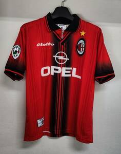 97-98ACミラン AC Milan(4th)#3 マルディーニ MALDINI 半袖 lotto セリエA仕様 L