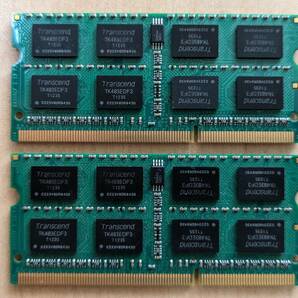 【中古・動作確認済】ノートPC用メモリ Transcend 8G KIT DDR3 1333 CL9 2枚の画像2