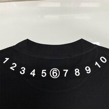 Maison Margiela(メゾン マルジェラ) MM6 半袖 tシャツ ネックナンバリング Tシャツ ファッション ブラック カットソー Lサイズ_画像5