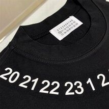 Maison Margiela(メゾン マルジェラ) MM6 半袖 tシャツ ネックナンバリング Tシャツ ファッション ブラック カットソー Lサイズ_画像7