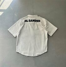 JIL SANDER （ジルサンダー） 半袖シャツ 襟付き 簡約 カジュアル タイプ ロゴシャツ 男女兼用 S-L　サイズ選択可能_画像1