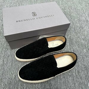 Brunello Cucinelli ブルネロクチネリ ペニー メンズ シューズ　 靴　 ローファー 　ブラック　39- 44サイズ選択可能