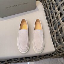 ブルネロクチネリ　BRUNELLO CUCINELLI ローファー メンズ　 シューズ　 カジュアル 　レザー　39-46　 サイズ選択可能 ホワイト_画像1