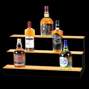 MESAILUP24 -inch LED lighting attaching sake bin display 3 step lighting attaching bottle shelves 3 layer Home bar drink remote control attaching commercial lighting shelves 