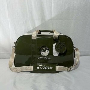 新入荷 マルボンゴルフ MALBON　GOLF ボストンバッグ　pu 防水 グリーン