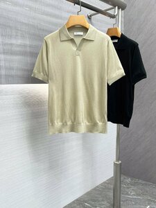 ブルネロクチネリ　BRUNELLO CUCINELLI メンズ　Tシャツ　ポロシャツ vネック 無地 シンプル 半袖 M-XXL サイズ選択可能