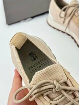 BRUNELLO CUCINELLI ブルネロ クチネリ メンズスニーカー ウォーキングシューズ ローカット スポーツ カシミヤ スエード サイズ選択可能 d_画像7