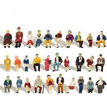 人間 人形 人物 人間フィギュア 着席人 座っている人形 塗装人 1:87 60本入り 情景コレクション 箱庭 装飾 鉄道模型 建物模型 ジオラマ_画像1
