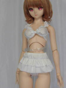 azon made 60cm doll costume [60 frill bikini ( white )] used * with defect 