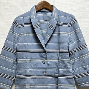 ロシャス Leilian レディース 七分袖ジャケット サイズ13 ブルー系 レターパック可 (800430)の画像3