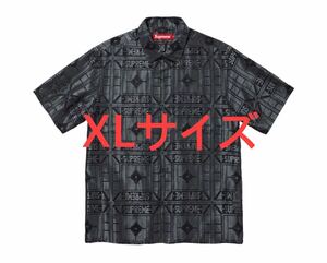 supreme Tray Jacquard S/S Shirt 黒 XLサイズ