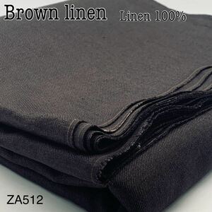 ZA512 Brown linen5mlinen100% чай цвет лен весеннее пальто весна лето ручная работа ткань ткань сделано в Японии 