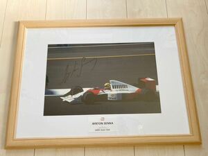  genuine work guarantee Senna foundation official sale goods Ayrton Senna with autograph photo amount attaching 1990 year McLAREN MP4/5B Honda 